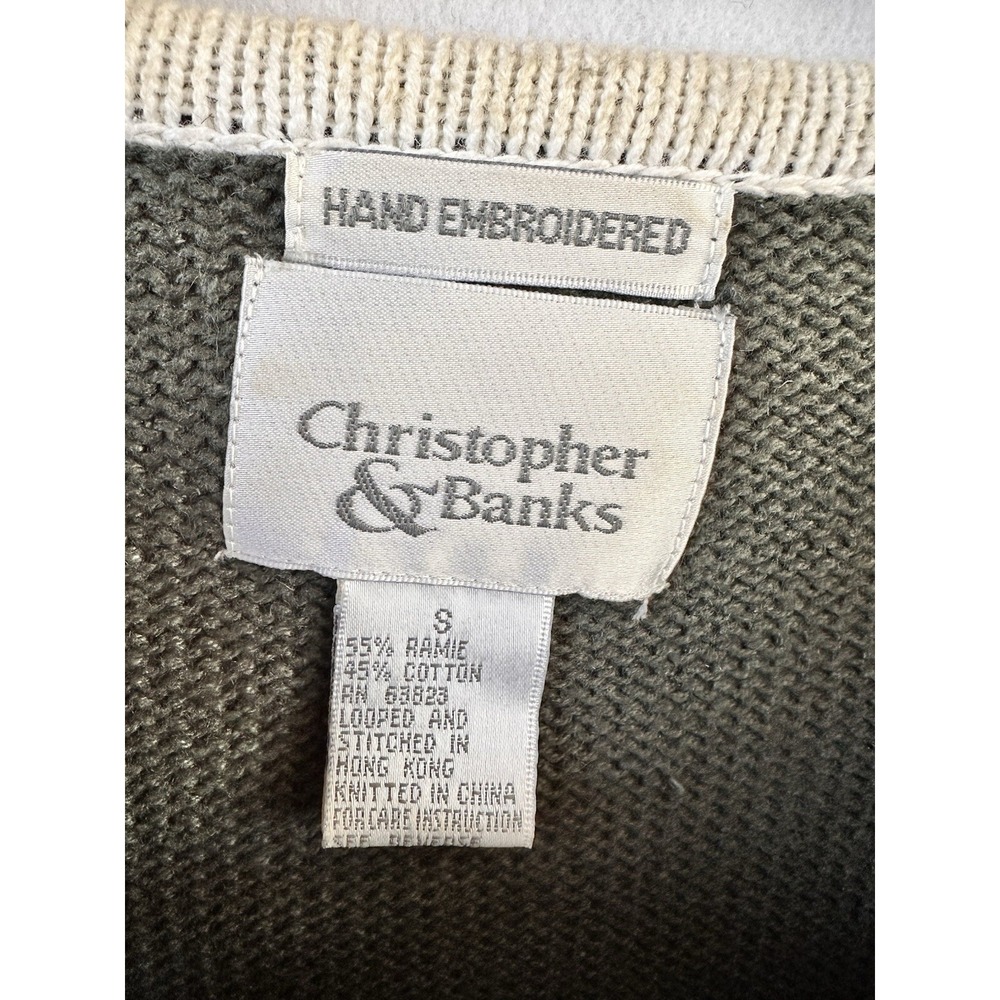 Christopher & Banks Cardigan Colorblock Patchwork Womens S Earth Tone Excellent - Picture 3 of 3
